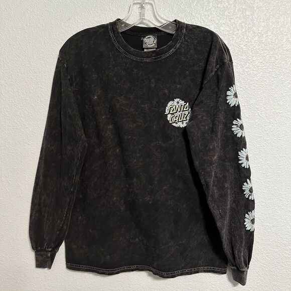 Santa Cruz Skateboard Graphic Logo Men Size Medium Black Long Sleeve T Shirt - Picture 1 of 6